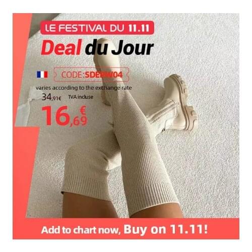 Luxury Brand New INS Hot Chunky Heels White Boots Fashion Platform Solid Round Toe Women Boots Cool Thick Bottom Casual Boots