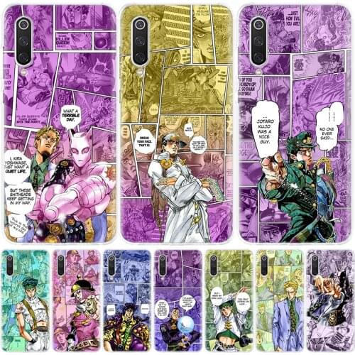 JoJo Bizarre Adventur Anime Phone Case For Xiaomi Mi Note 10 11 9 8 10T 9T CC9 A1 A2 A3 Poco F1 X3 F2 Pro Lite 5X 6X Cover Coque
