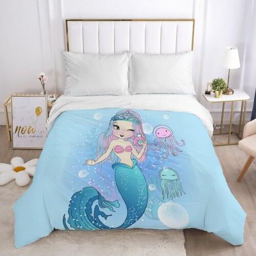 Cartoon Childrens Duvet cover Quilt/Blanket/Comfortable Case Bedding for kids baby boy girls 140x200 for Home Car jellyfish