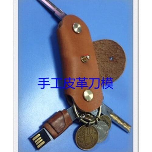 DIY leather craft key ring bag cover die cutting knife mould hand machine punch tool