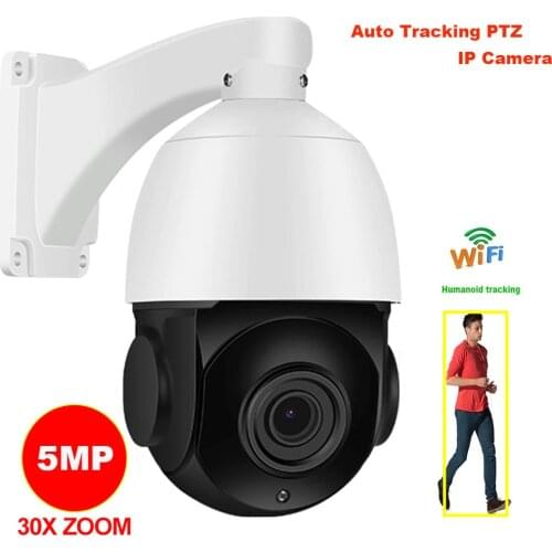 CamHi 5MP wireless 30X ZOOM Humanoid Auto Track IR PTZ speed IP Camera Humanoid recognition Build in MIC Speaker 128GB sd card