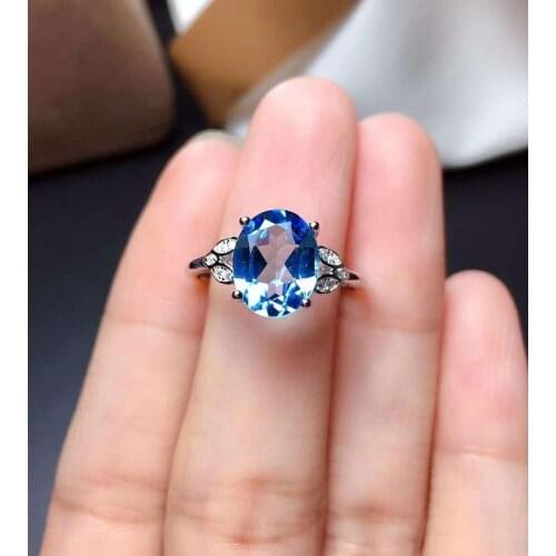 Natural And Real Topaz Ring Wedding Engagement Topaz Ring Fine Jewelry Wholesale 925 sliver Ring