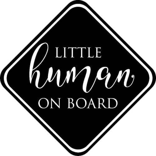 Tiny Human on Board Car Stickers Cartoon Window Decal Vinyl Car Decals Car Rear windshield Modern Style T057