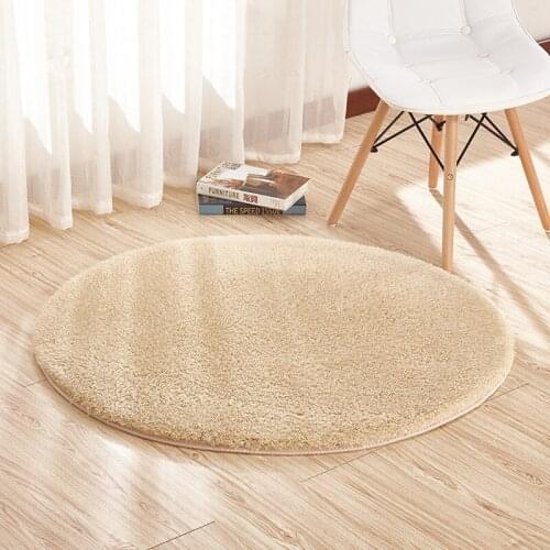 Lamb wool round carpet yoga mat hanging basket computer chair cushion bedroom living room bedside carpet