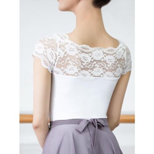 Lace Embroidered Gymnastics Dress Adult Womens Jumpsuit Ballet Practice Wear Body Dress Base Training Clothes