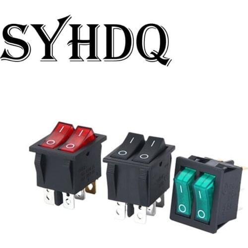 Rocker Switch KCD8 Rocker Power Dual Switch 6-pin 2 Gear 15A250V