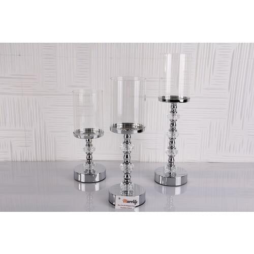 Marrlife Decorative Silver Candlesticks