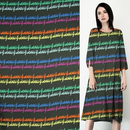 Fashion words print and striped design silk twill silk fabric 140cm width,STW107