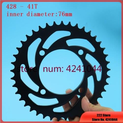 Motorcycle 428 Rear chain Sprocket 76mm 41T Tooth For CRF XR50 KLX110 SDG SDG SSR Coolster Thumpstar Pit Dirt Bikes Motocross