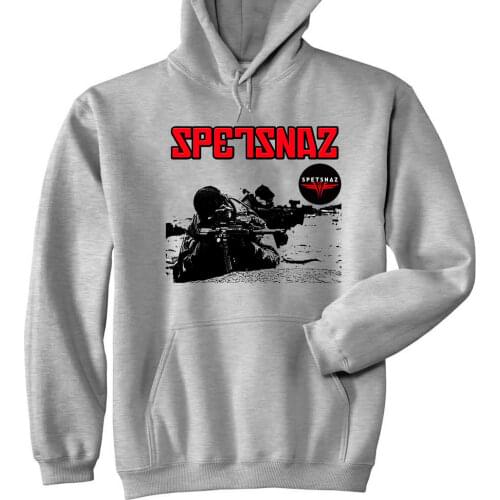 2020 SPETSNAZ RUSSIA SPECIAL FORCES NEW COTTON GREY HOODIE