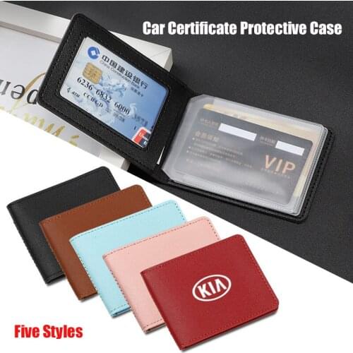 Car Driver License Cover Car Driving Documents Holder Protective Case For KIA Rio K5 Sportage Ceed Sorento Picanto Stinger Venga