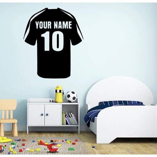 Personalized Name And Number Football Vinyl Wall Sticker Home Decorations For Living Room Bedroom Mural Poster