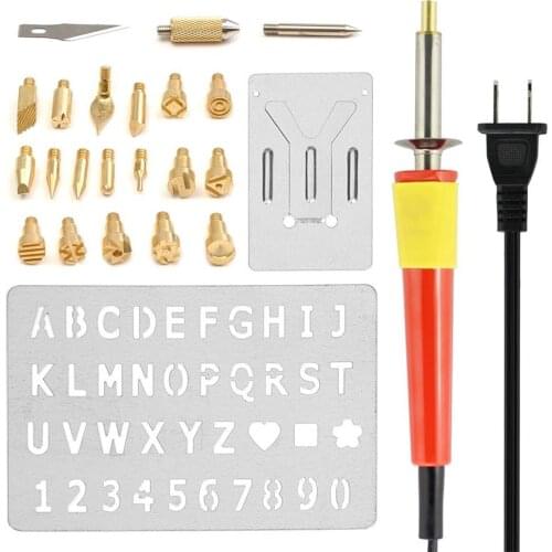 TOPEAST 110V US PLUG Pyrography Wood Burning Craft Woodburning Pen Constant Temperature Pyrography Tool bag