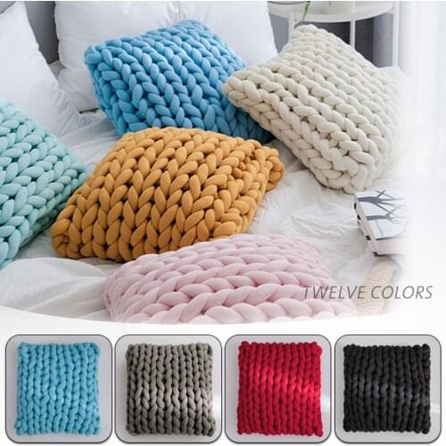 Line Woven Creative Thick Pillow Nordic Style Chair Back Seat Cushion Office Hand Rest Car Home Decor Sofa Bed Lumbar Pillows