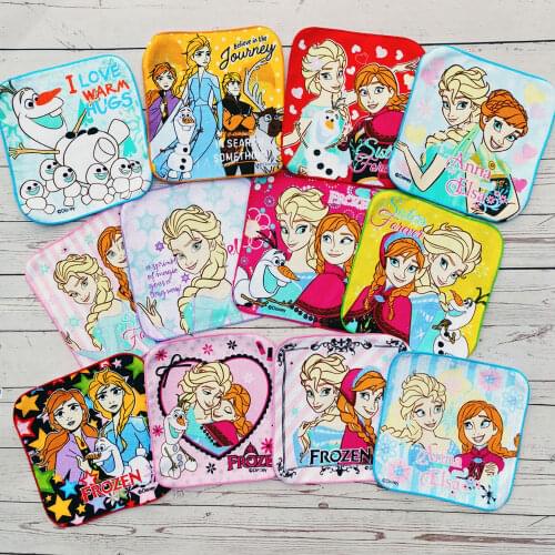 Disney Princess Chipmunk Pooh bear cartoon small square towel cotton children towel 20x20cm