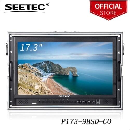 Seetec 17.3"IPS 1920x1080 Carry-on Broadcast Monitor with 3G-SDI HDMI AV YPbPr 1080p Director Monitor Aluminum Case P173-9HSD-CO