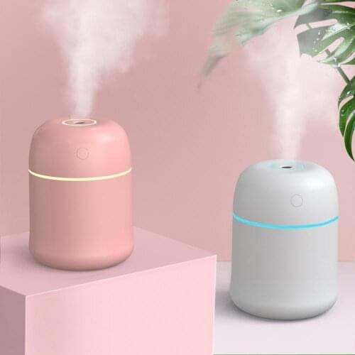 220ML Ultrasonic Mini Room Ultrasonic Humidifier 2 Colors Mini Humidifier Colorful Lights for Car