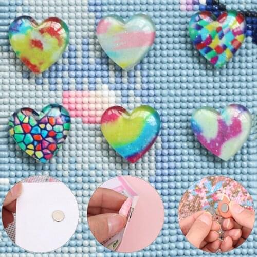 1PC Heart Shape Diamond Painting Tools Accessories Diamond Drawing Fixer DIY Handmade Crafts Supplies