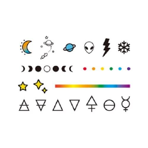 110MM×80MM Finger Tattoo Sticker Waterproof Women Long-lasting Pocket World-2 Korean Imitation Small Pattern