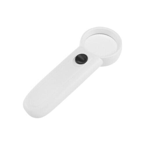 15X 35mm Handheld Magnifier 2 LED Light Magnifying Glass Lens Jewelry Loupe