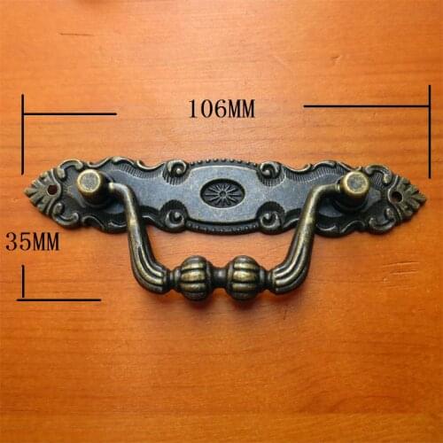 20 Pieces Antique Brass Furniture Handle Cabinet Knob Jewelry Box Handle Knob Drawer Pull /150*60mm