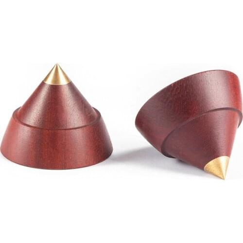 PreffAir 4PCS rosewood conical solid wood foot snack audio HIFI professional bookshelf speaker power amplifier shock pediced sel