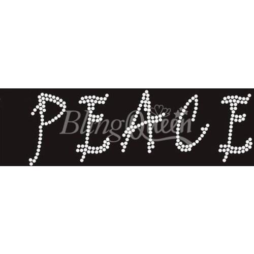 BlingQueen Korean Rhinestone Transfers Peace Design Free Shipping