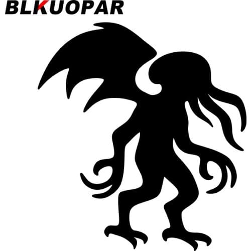 BLKUOPAR for Cthulhu Silhouette Car Stickers Sunscreen Decals Personality Motorcycle Helmet Campervan Waterproof Car Styling
