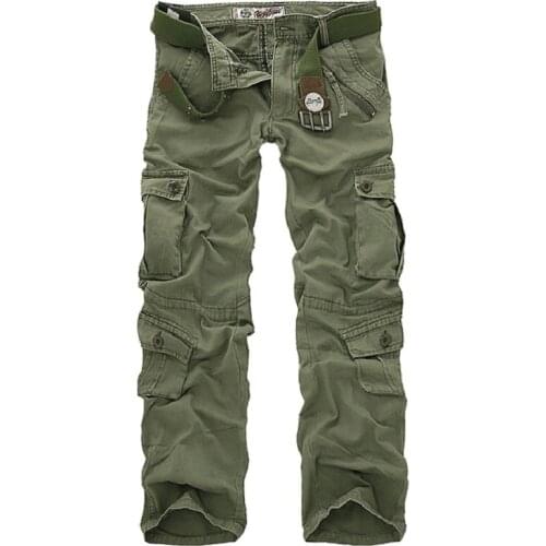 Cargo Pants Men Double Layer 8 Pockets Camouflage Trousers Military Pants Tactical Cotton Trousers Men Baggy Overalls Pants