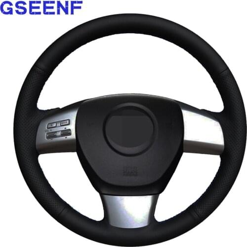 Car Steering Wheel Cover For Mazda MX-5 Miata 2009-2014 RX-8 2008-2013 CX-7 CX7 2007-2009 Black Hand-stitched Artificial Leather