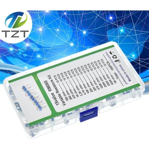 150pcs RM065 Trimmer Potentiometer Kit 100/220/470/1K/3.3K/4.7K/10K/20K/30K/47K/100K/200K/300K/500K/1M ohm RM-065 Potentiometer