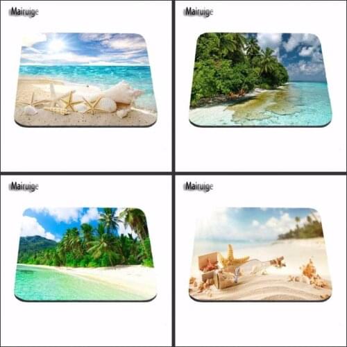 Print Beautiful shells And Beach Back Computer and Laptop Mouse Pad Gaming Mice Mat Pad 18*22cm and 25*29cm And 25*20cm