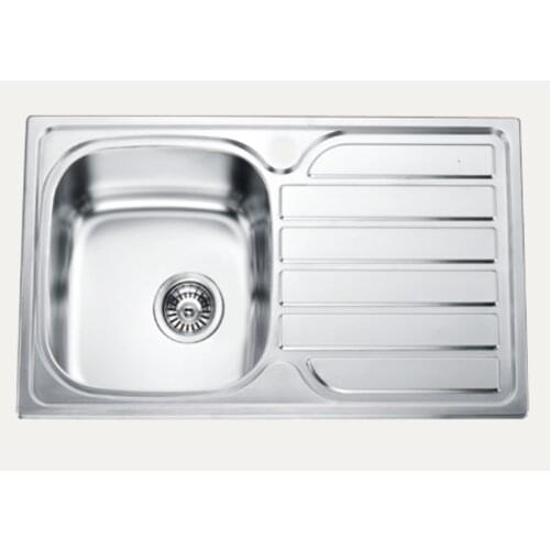 Stainless Steel Kitchen Sink Slot Dish Basin Kitchen Sink Drain Basket And Drain Pip Rectangular CH390