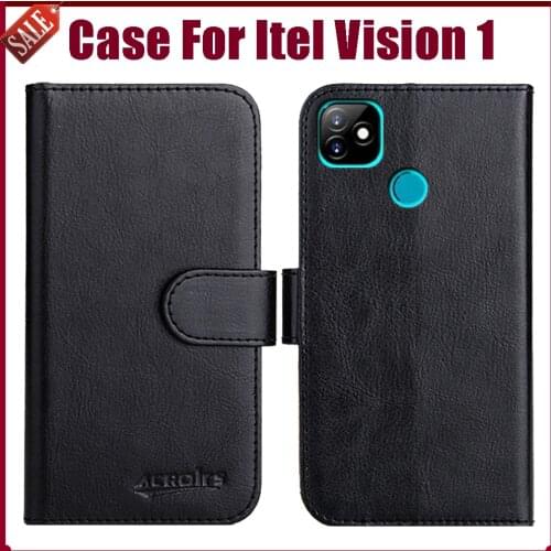 Hot! Itel Vision 1 Case 6.09" Fashion 6 Colors Flip Soft Leather Wallet Protective Cover For Itel Vision 1 Case Phone Bag