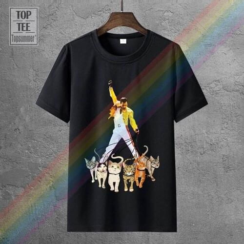 Freddie Mercury And His Cats Men T Shirt Size S 3Xl