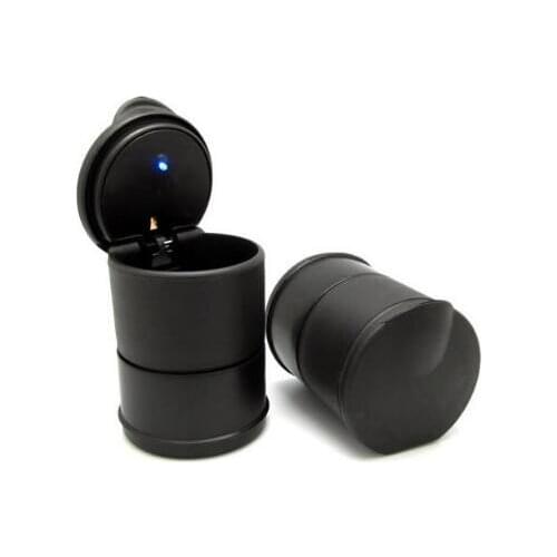 New Portable LED Light Car Ashtray Universal Cigarette Cylinder Holder Car Styling Mini