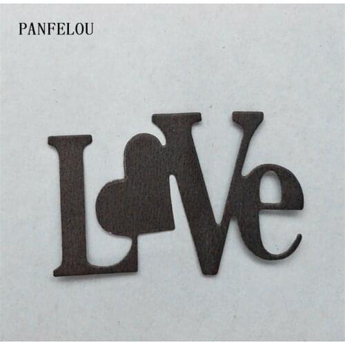 PANFELOU Metal craft words LOVE die cutting dies for Scrapbooking/DIY Easter wedding Halloween cards Hand account