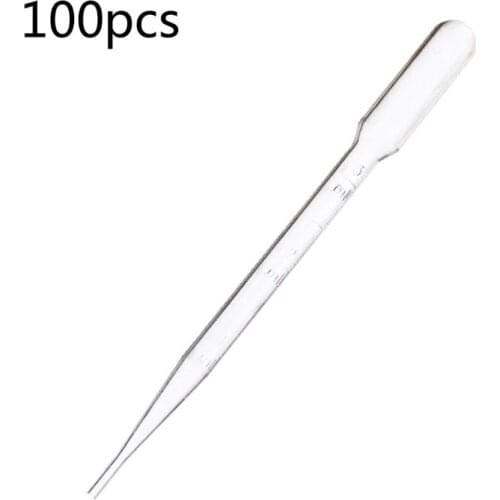 100Pcs 3ML Plastic Transfer Essential Oil Resin Droppers Disposable Jewelry Tool