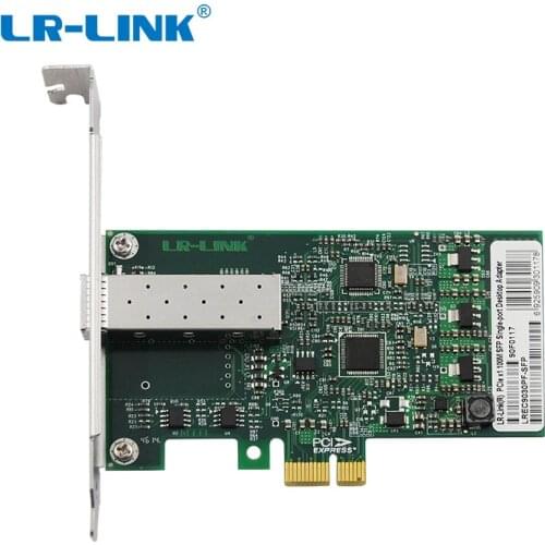 LR-LINK 9030PF-SFP PCI Express Ethernet Network Interface Controller Card 100Mb Server Adapter Intel 82574 Chip Desktop PC