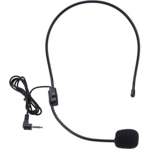 Portable Headset Microphone Wired 3.5mm Jack Condenser with Mic For Loudspeaker For Tour Guide Teaching Lecture Microphone