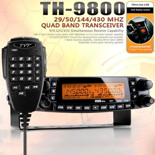Newest Version Fast Shipping TYT TH-9800 Plus Quad Band Cross Repeat Scrambler VHF UHF CB Radio Transceiver