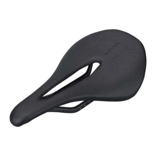 The New BALUGOE Carbon+Leather Road Bike Saddle MTB Bicycle Saddles Mountain Bike Racing Saddle PU Breathable Soft Seat Cushion