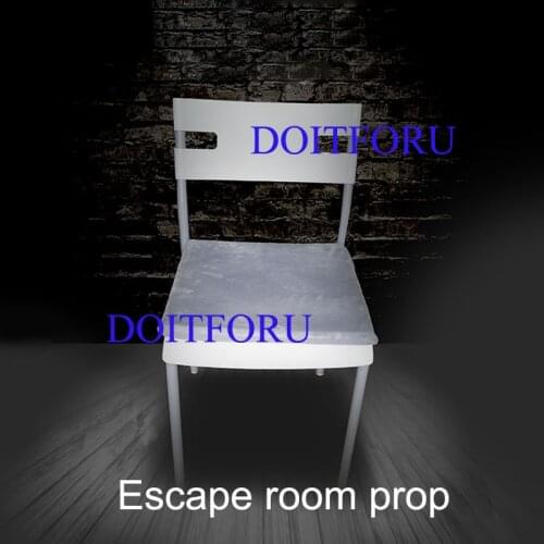 Escape room reality game cushion props sit down to open lock chair prop for real life room escape adventurer game