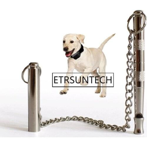 50pcs Long Brass Pet Whistle Can Adjust Sound Waves Dog Whistles Dogs Train Whistle Pet Supplies