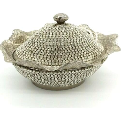 Turkey authentic AMAZING Gift Come and Swarovski Stone Embroidered Sugar Bowl FREE SHIPPINGFREE SHİPPİNG