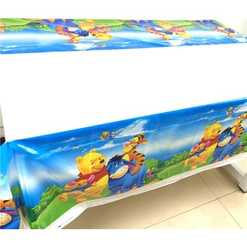 1PC Disney Winnie the Pooh Tablecloths Winnie The Pooh Birthday Party Supplies Winnie the Pooh Disposable Tablecloths 1.1*1.8M