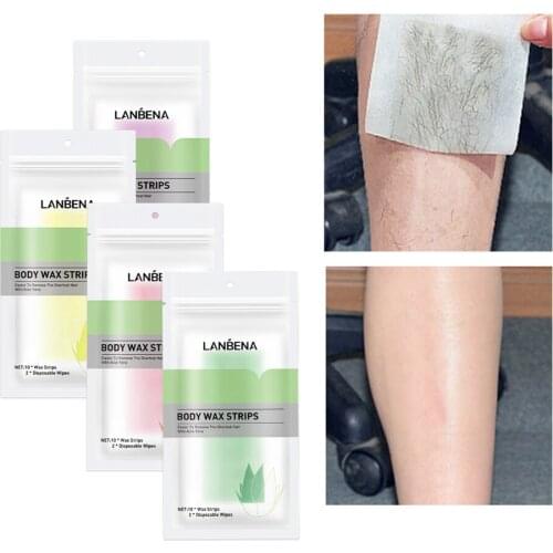 10 sheets of wax paper hair removal beeswax cream Gentle peeling of paper legs armpits body face wax strips for women and men