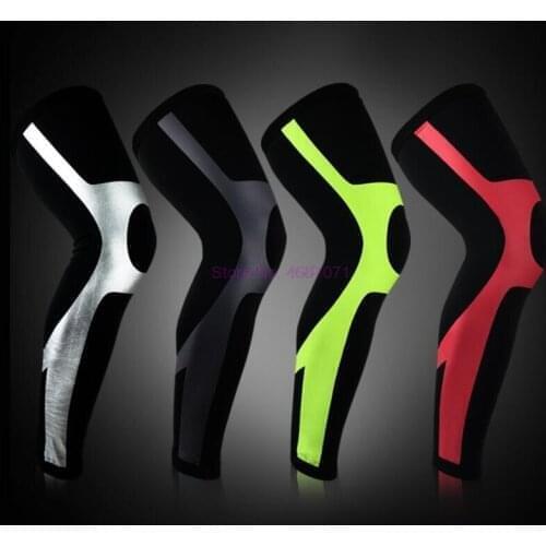 By DHL 100pcs Unisex Compression Cycling Leg Warmer Leggings Running Tights Sport Leg Sleeve Soccer Basketball Knee Pad