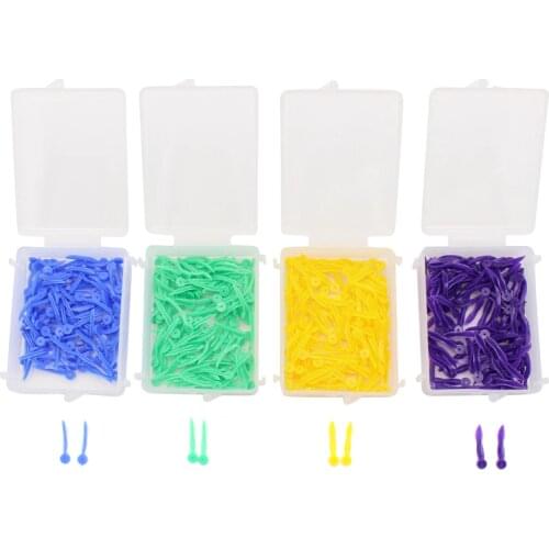 100pcs/box Disposable Dental Wedges Medical Plastic Diastema Wedges With End Circular Hole Dentista Tools Dental Lab Instrument