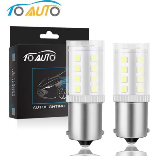 2pcs 24SMD 1156 BA15S P21W 1156 PY21w BAU15S 1157 Led BAY15D P21/5W Car Lights Turn Signal Reverse Brake Light Backup Light 12V